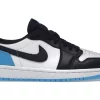 Jordan 1 Low Black Dark Powder Blue (W)