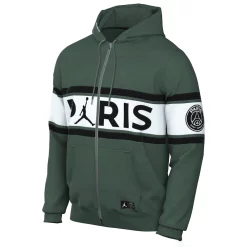 Jordan Paris Saint-Germain Full Zip Hoodie Noble Green