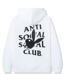 Anti Social Social Club Playboy Bunny Logo Hoodie White
