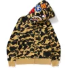 BAPE 1st Camo Shark Full Zip Hoodie Yellow