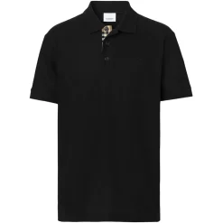 Burberry Monogram Motif Cotton Pique Polo Black/Archive Beige