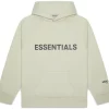 FEAR OF GOD ESSENTIALS 3D Silicon Applique Pullover Hoodie Alfalfa Sage