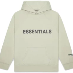 FEAR OF GOD ESSENTIALS 3D Silicon Applique Pullover Hoodie Alfalfa Sage