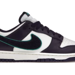Nike Dunk Low Chenille Swoosh Sail Grand Purple