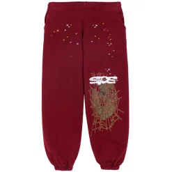 Sp5der Logo Sweatpant Maroon
