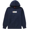 Supreme Bling Box Logo Hooded Sweatshirt Navy