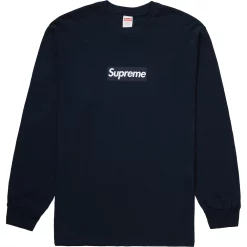 Supreme Box Logo L/S Tee Navy
