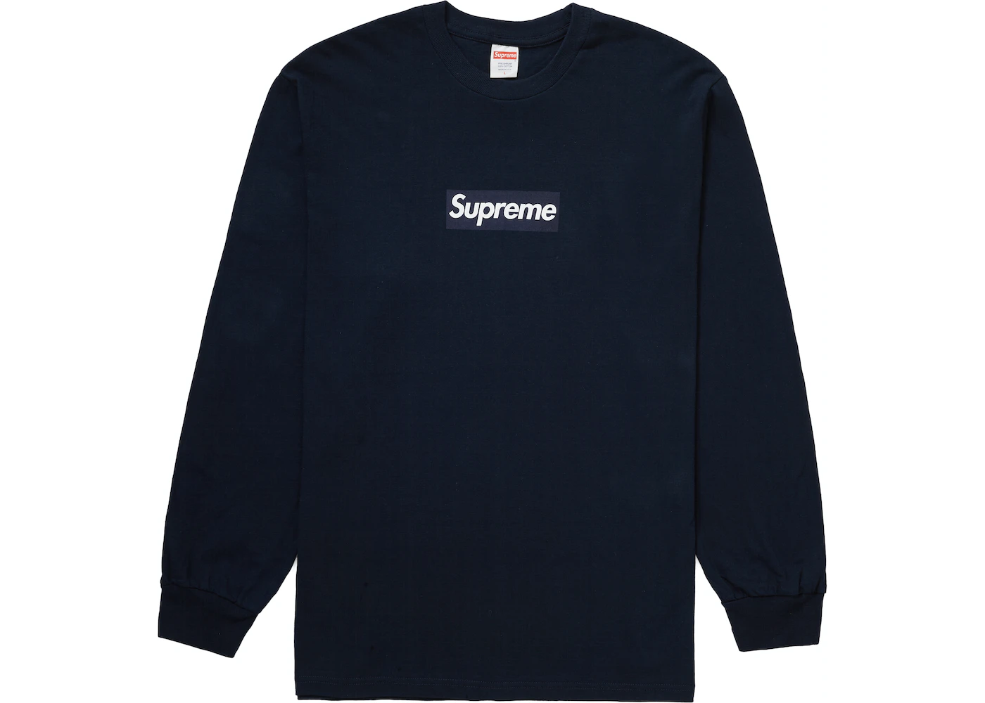 Supreme Box Logo L/S Tee Navy 1 Supreme Box Logo L/S Tee Navy