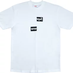 Supreme Comme Des Garcons SHIRT Split Box Logo Tee White