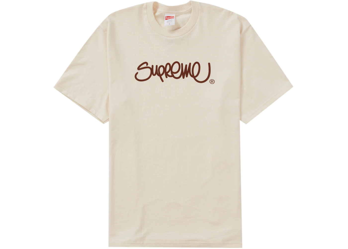Supreme Handstyle Tee Natural 1 Supreme Handstyle Tee Natural