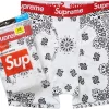 Supreme Hanes Bandana Boxer Briefs (2 Pack) White
