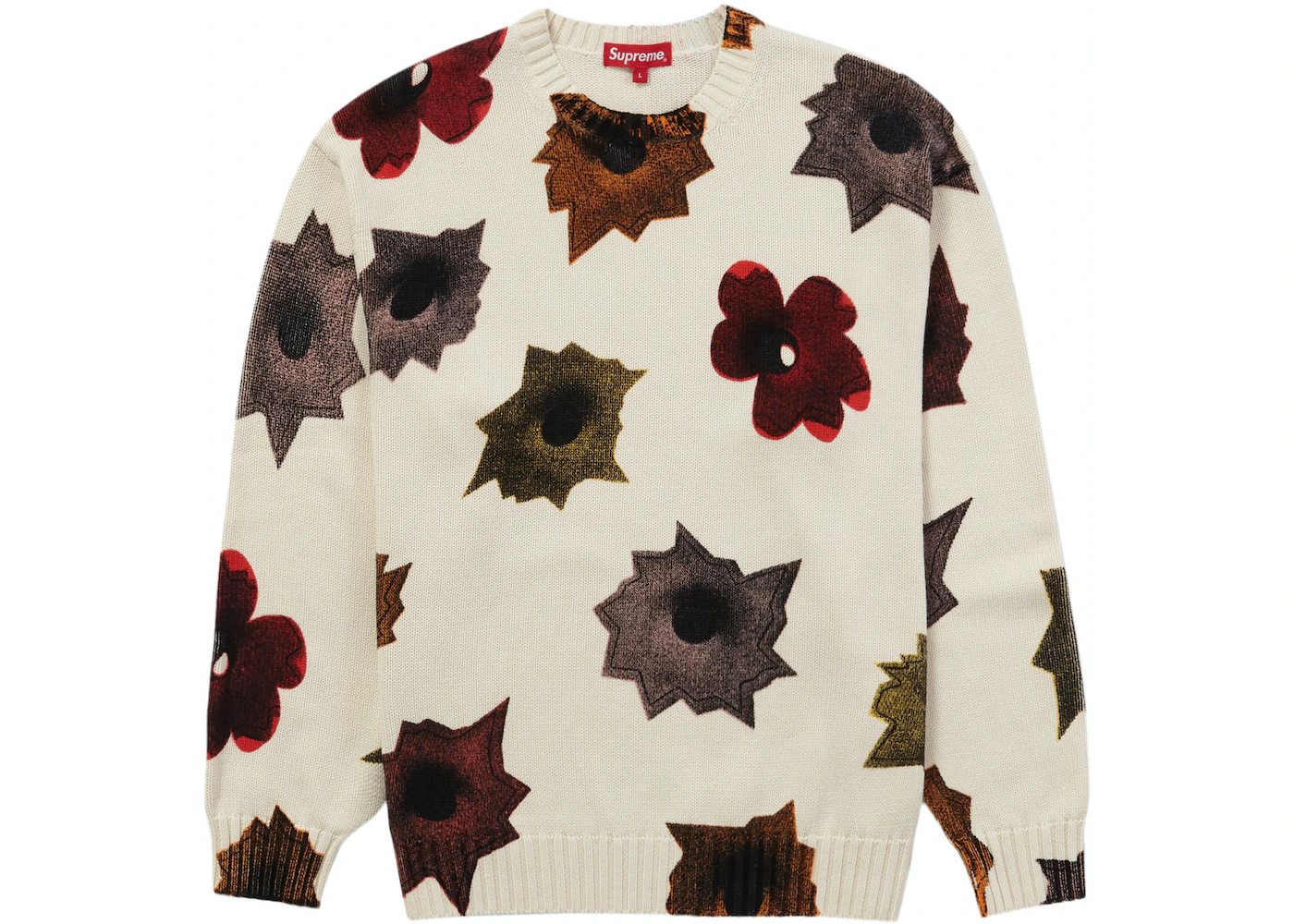 Supreme Nate Lowman Sweater White 1 Supreme Nate Lowman Sweater White