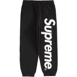 Supreme Satin Appliqué Sweatpant Black