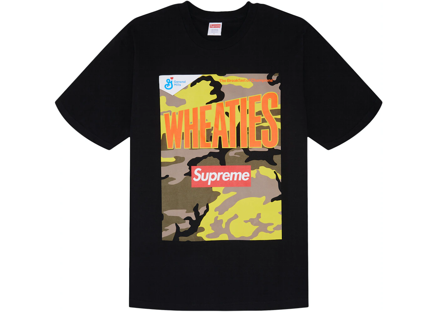 Supreme Wheaties Tee Black 1 Supreme Wheaties Tee Black