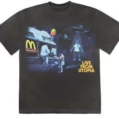 Travis Scott X McDonald's Live From Utopia T-Shirt Black