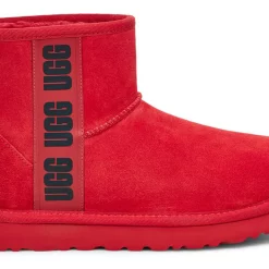 UGG Classic Mini Side Logo Boot Samba Red Black (W)